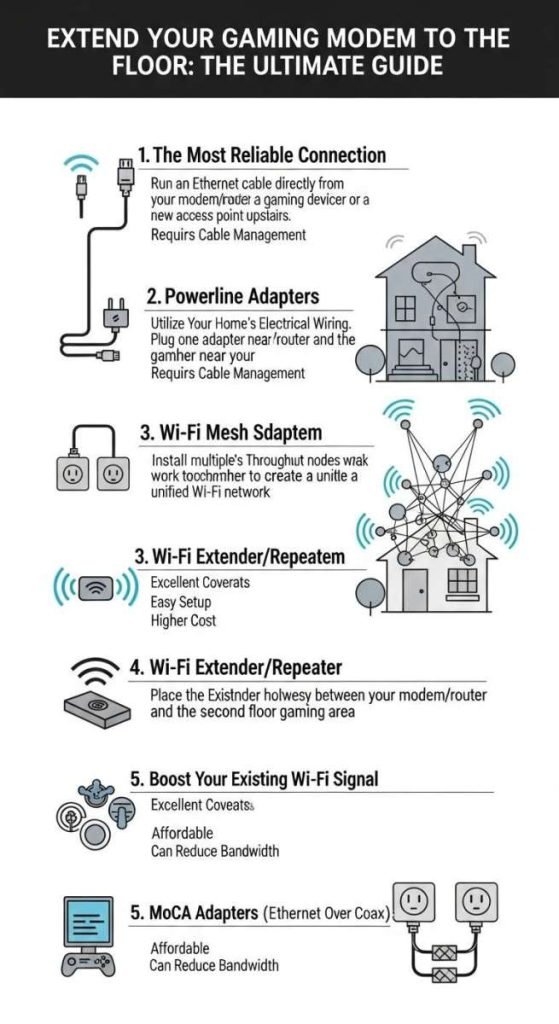 How to Extend Gaming Modem to Second Floor: Ultimate Guide